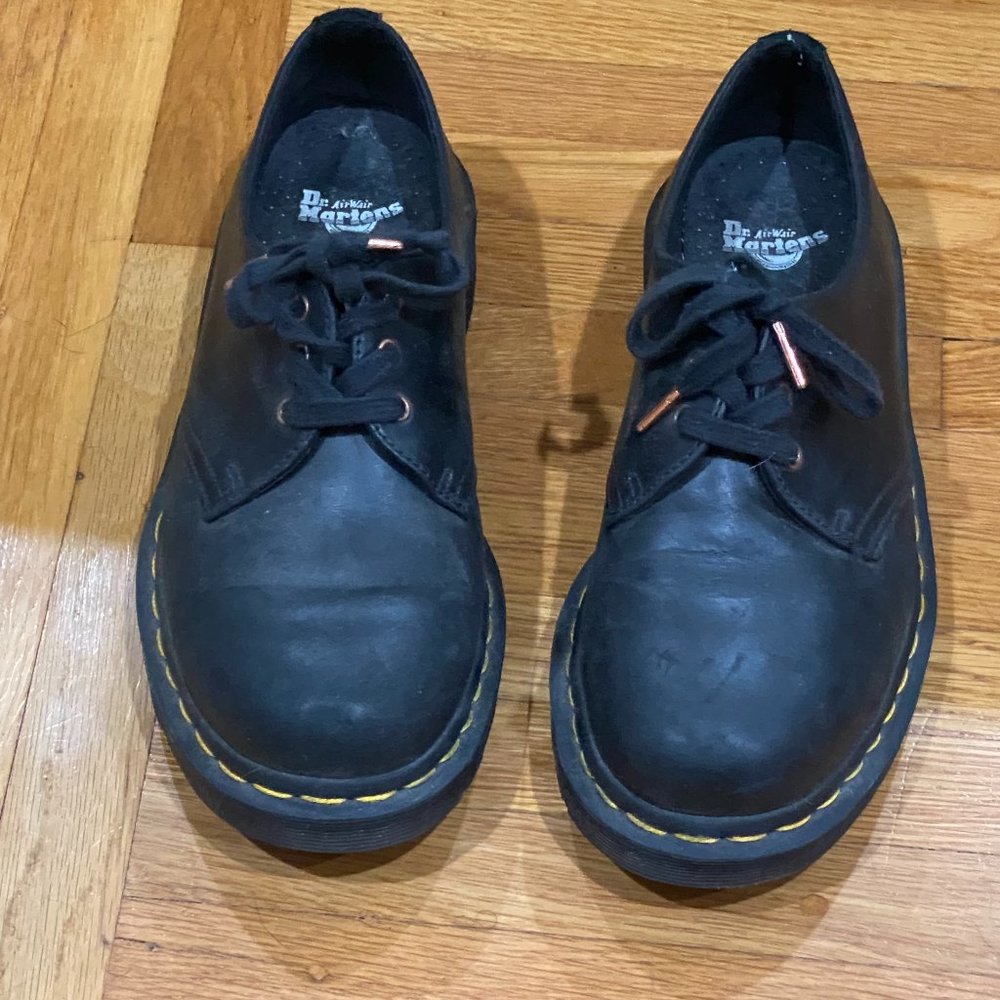 Dr. Martens Black Leather Flats